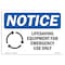 Signmission OSHA Sign, 7" H, Rigid Plastic, Lifesaving Equipment For Emergency Sign With Symbol, Landscape OS-NS-P-710-L-14006 - alternate 1
